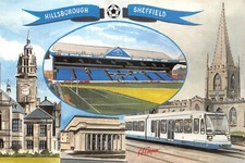 FOOTBALL GROUNDS & CLUBS HILLSBOROUGH POSTCARD CONTINENTAL SIZE UNUSED MINT