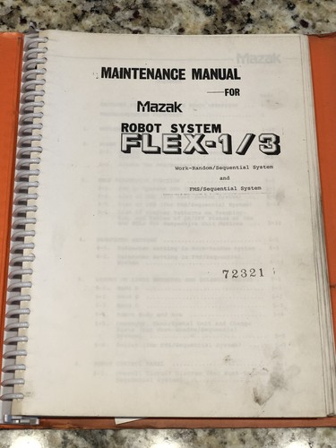 Mazak maintenance manual - mazak,