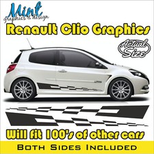Renault CLIO Sport Side Stripes RS Cup Decals Stickers Graphics FREE P&P 005