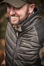 Deerhunter Moor Padded Waistcoat w. Knit Brown leaf XXXXX Large Brown  Hunting