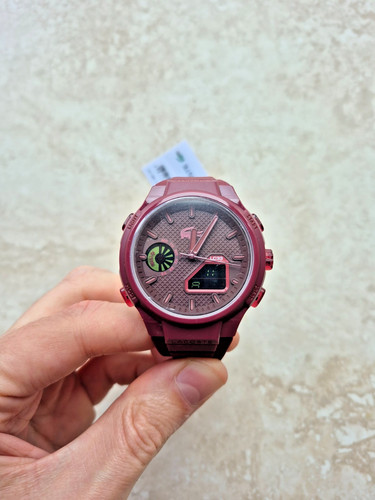 Lacoste red silicone strap - lacoste,