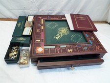 Franklin Mint 1991 Collectors Edition Monopoly Game Board Set Wood Case