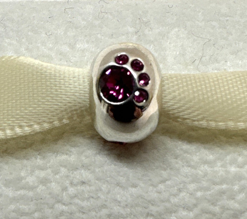 Chamilia pink paw print - chamilia,