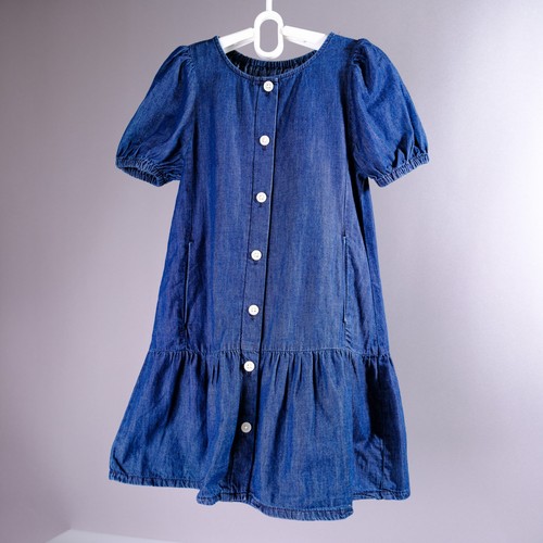 Chambray denim tiered - tiered, dress