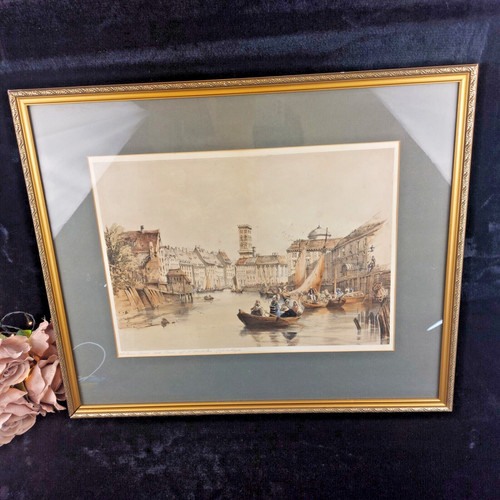 Lithograph holmens copenhagen - lithograph,