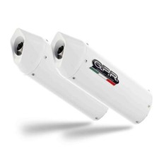 Pair of GPR exhausts Albus Ceramic white approved BMW R1200S 2006-2008