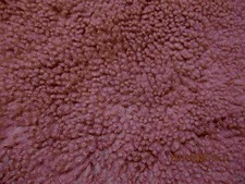Dusky pink short curly 1cm  hair on soft sheepskin  - 1.5+sq ft -  HR076