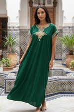 Moroccan Gandoura Kaftan Dress