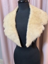 Vintage White mink Fur collar