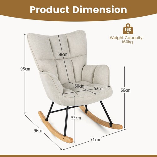 Contemporary linen rocking - contemporary,