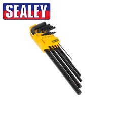 Sealey Siegen Extra Long Reach Allen Hex Key Set 9pc in carry case 1.5mm-10mm