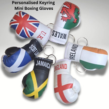Personalised Mini Boxing Gloves Keyrings Personalised Boxing Glove Keyring Charm