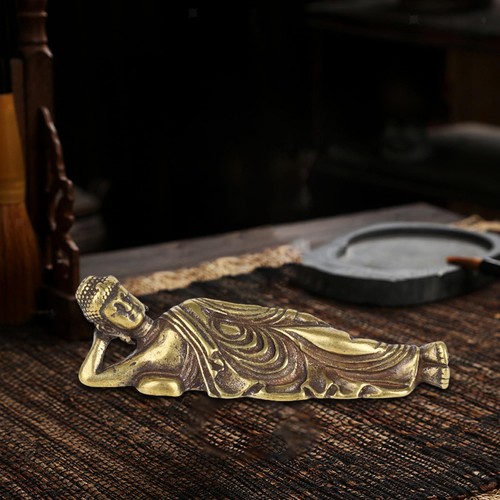Retro brass reclining buddha - reclining,