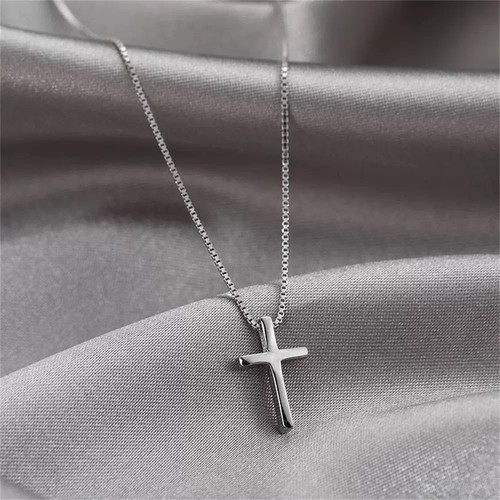 925 sterling silver cross - silver,