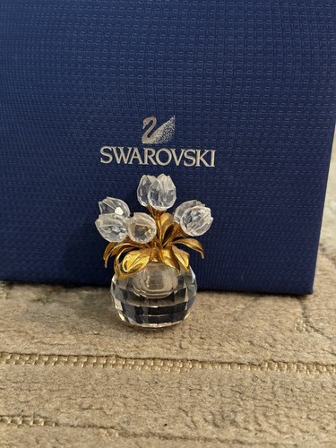 Swarovski gold flower vase - swarovski,