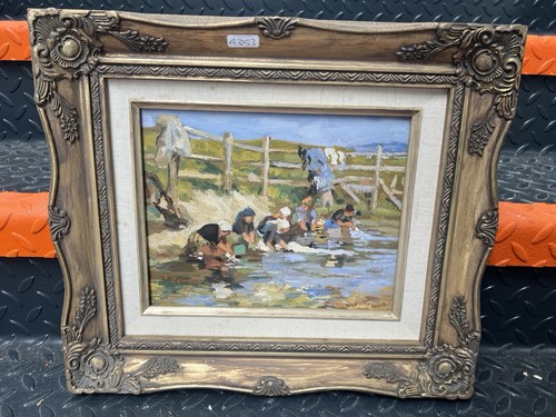Framed reproduction oil - reproduction,