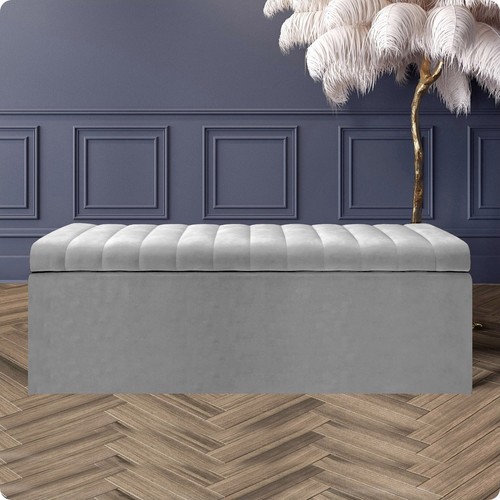 Safar velvet ottoman storage - ottoman,