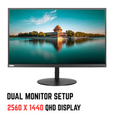 Lenovo Dual Monitor Setup 2x24" (48") Widescreen QHD IPS 2560 x 1440 HDMI USB-C