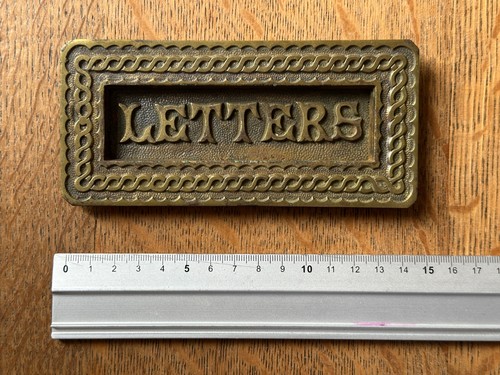 Antique victorian brass letter - victorian,