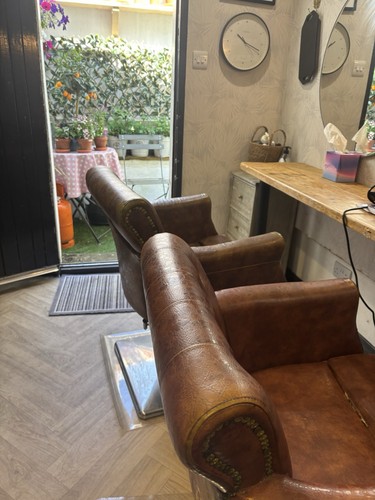 Brown leather hydraulic - leather,