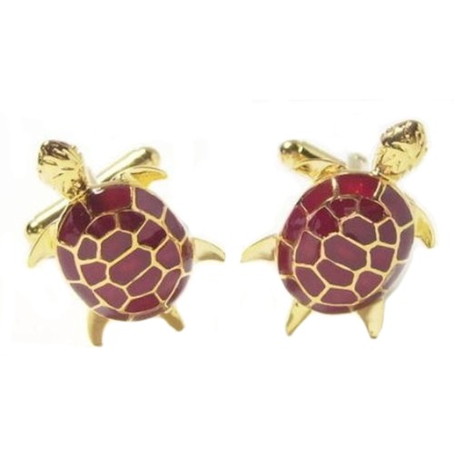 Turtle cufflinks red gold - cufflinks,