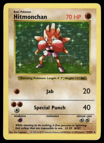 Pokemon cards hitmonchan 102 - pokemon,