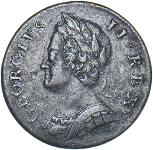 1751 halfpenny george ii - 1751,