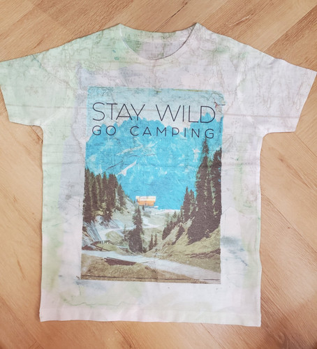 Boys shirt with camping - m&s,