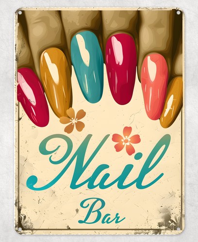 Nail bar salon - nail, metal