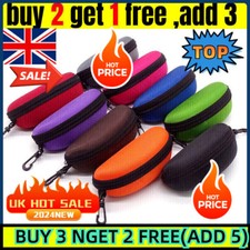 Large Zipper Eye Glasses Sunglasses Hard Case Box Protector Hold Gift Portable /