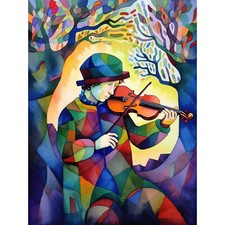 Forest fiddle player - player, modern