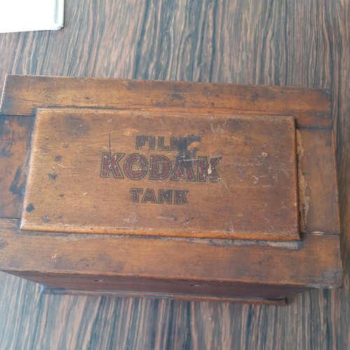 Vintage wooden kodak - box,