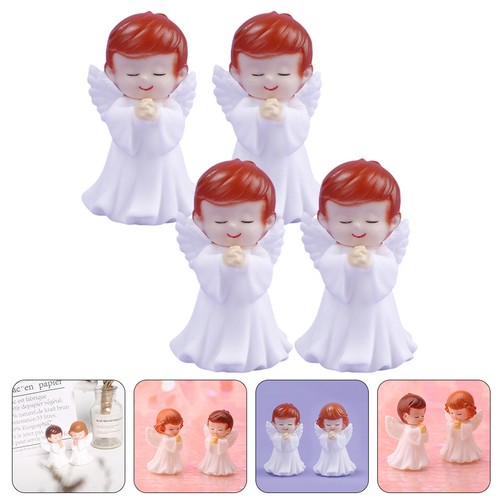 4pcs praying angel statues - praying,