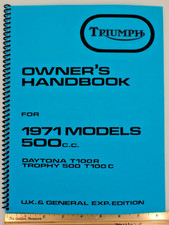 Triumph owners handbook 1971 - owners,