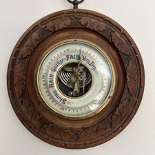 Antique Round Wall Barometer