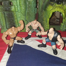 Vintage WWE WWF Wrestling Action Figures JOB LOT BUNDLE Maximum Sweat The Rock