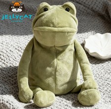 Dual-Size Jellycat Fergus Frog Plush 18cm/33cm Green Doll, NWT & Free Dust Bag