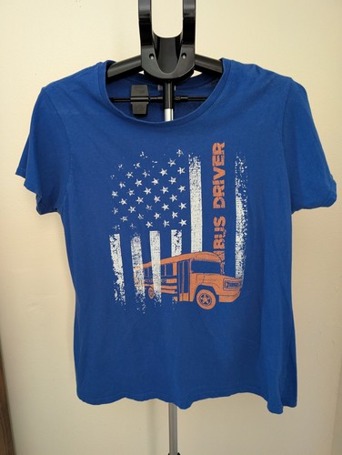 Unisex blue patriotic graphic - blue,