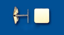 Gold Cufflinks Square Solid