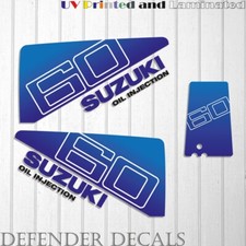 Suzuki 60 hp DT60 2-cylinder outboard engine decal sticker set kit 60HP