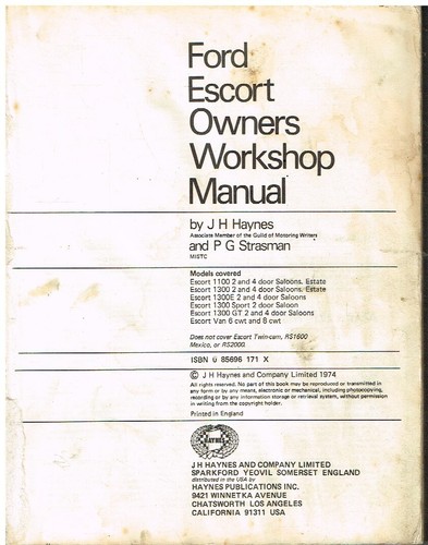 Ford escort mk1 1100 1300 - ford,