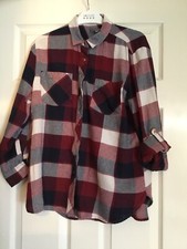 Ladies Red Check Size 8 Button