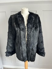 Women’s Black Genuine Rabbit