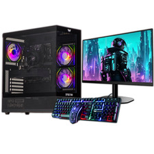 Gaming PC Bundle 22" Core i5 256GB SSD + 500GB 16GB RAM GTX750 2GB Windows 10