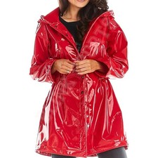 Women’s Shiny PVC Hooded