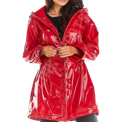 Women shiny pvc hooded - women’s,