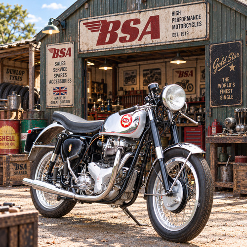 1961 bsa rocket gold star - rocket,