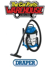 Draper 20515 Wet and Dry Vacuum Cleaner Industrial 20ltr 1250w Stainless Steel