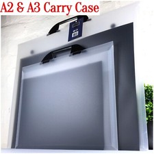 Document Storage Folder Carry Case Durable Plastic Paper Files with Handle A2 A3