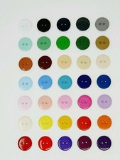 20mm Round Flat Smartie Buttons Many Colour Sewing Knitting Craft in 6,12,18,24
